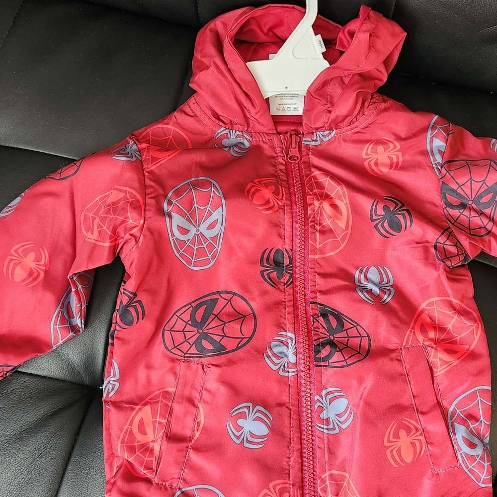 Marvel Spiderman Kids Light Windbreaker - Size 3T